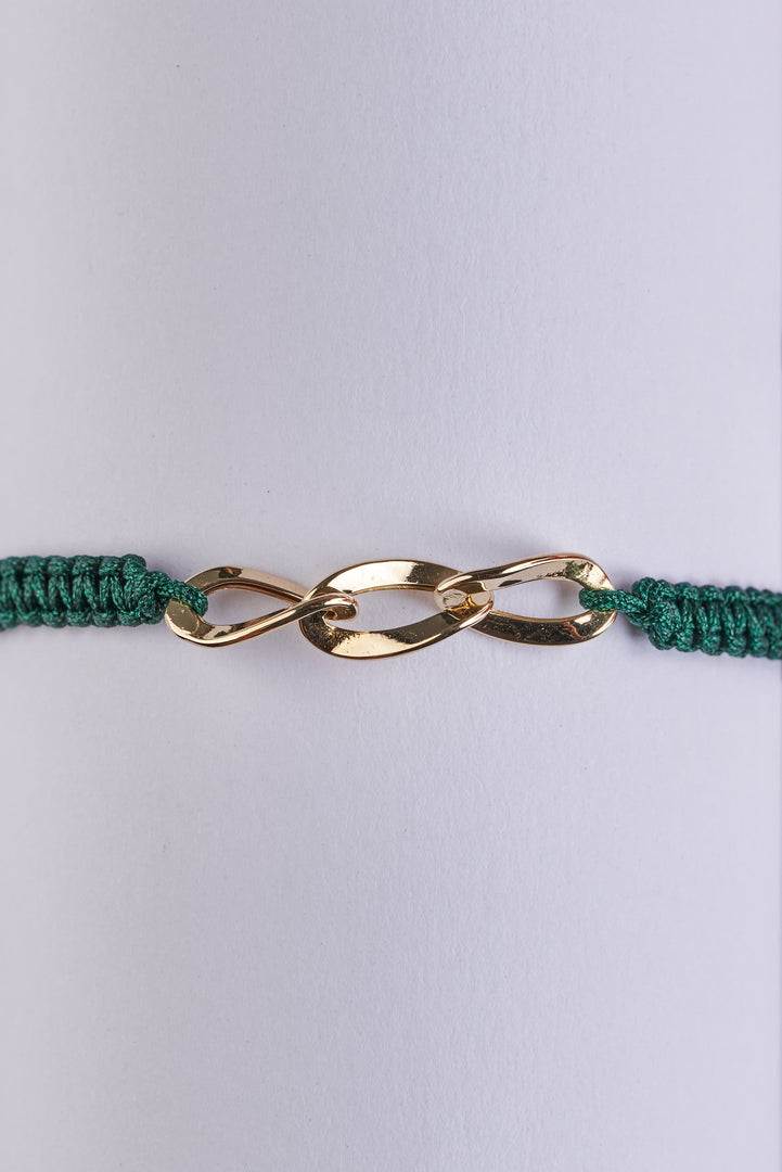 Interlock Oval Charm Bracelet