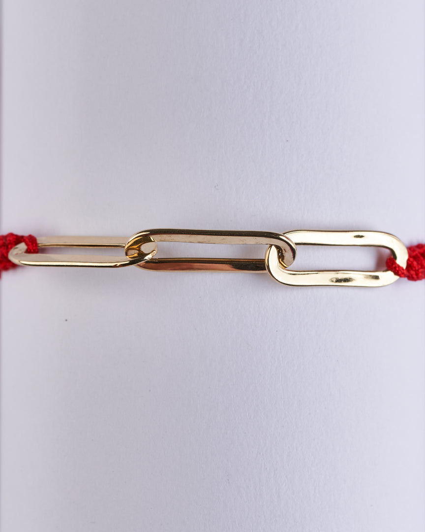 Red Paperclip Duo Bracelet